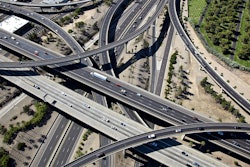 07.20.Truck highway road from above interchange
