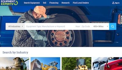 Equipment Experts website homepage