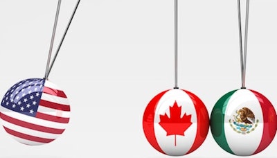 Graphic symbolizing USMCA agreement