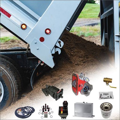 Eaton has introduced new “wet kit” packages for end-dump applications supporting the Bezares line of power takeoff (PTO) units