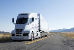 Nikola One tractor on road-min