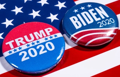 Trump and Biden election pins