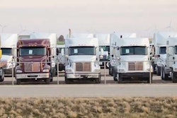 line of used trucks
