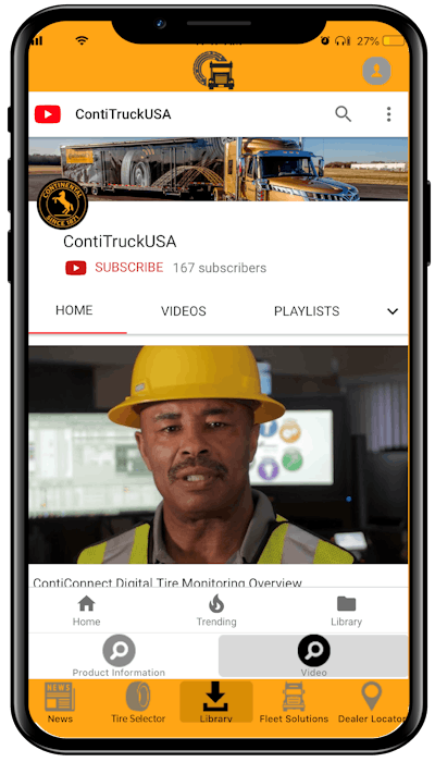 Continental has released a mobile app, ContiTireDrive