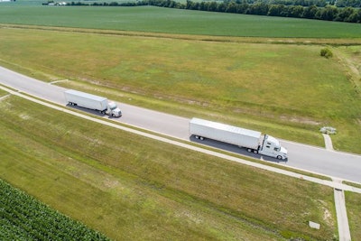 Wabash trailers on highway