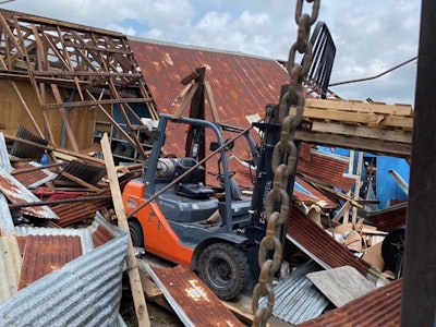 In the middle of both storm paths, Lake Charles Truck Equipment