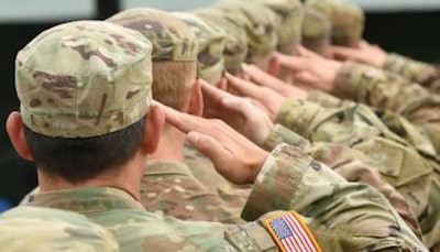 Military Service Members Saluting