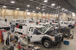 A look inside an Auto Truck Group upfit center.