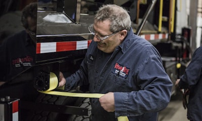 A Reading Truck Group technician working in its Bowmansville, Pa., facility.