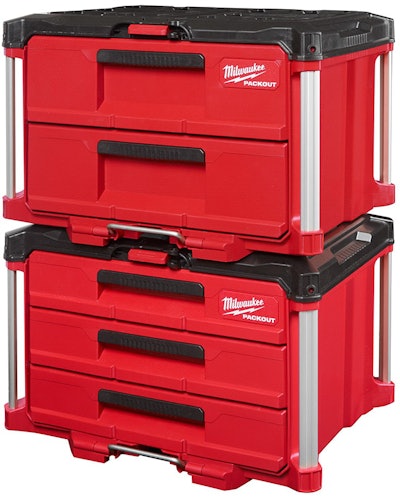 Milwaukee Tool Expands The Pack Out Modular Storage System Again With Two New Drawer Solutions, The Pack Out 2 Drawer Tool Box And The Pack Out 3 Drawer Tool Box