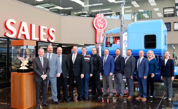 Kenworth Sales Company was named the 2020 Kenworth Dealer of the Year during the OEM's dealer meeting in February.