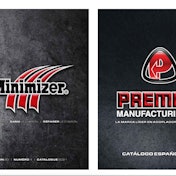 French cover of Minimizer catalog and Spanish cover of Premier Manufacturing catalog.