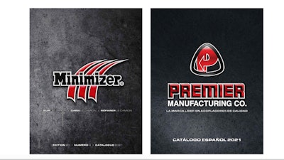 French cover of Minimizer catalog and Spanish cover of Premier Manufacturing catalog.