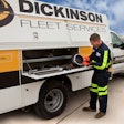 truck tech outside of dickinson fleet services truck