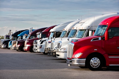 Group Of Trucks Parked