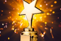 A gold star trophy