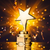 A gold star trophy