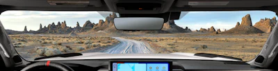 Toyota revealed some of the interior of the 2022 Tundra on Tuesday. The center display screen and JBL speakers in the A-pillars stand out. Look above the rearview mirror and check out the icon. Looks like it could be an 'air bag off' indicator--or is it something more?