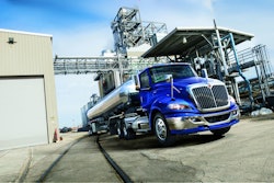 International truck parked on jobsite