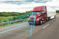 Truck showing safety features