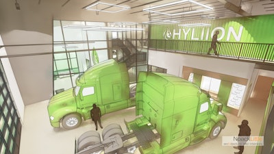Hyliion headquarters showroom rendering