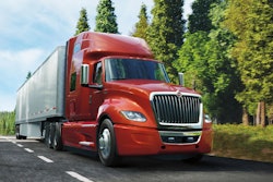 International truck on road