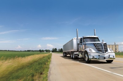 International Lonestar With Grain Trailer