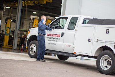 A mobile technicians from Interstate Power Systems