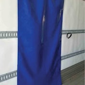 The Kold-Front Refrigerated Curtain System kit includes an 84-inch Kin-Slider aluminum roller track; three five-wheel rollers; standard-sized 26 oz. PVC commercial-grade curtain – 60 inches wide by 102 inches long, ballast-weighted; and four hook and loop fasteners.