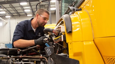 A young technician at work