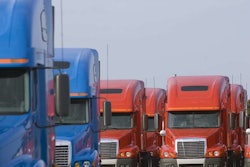 Trucks parked to be sold