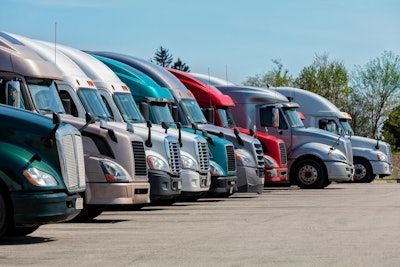 Trucks parked on lot