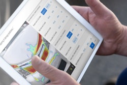 Technician using CCC estimator tool