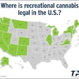States with legalized recreational marijuana.