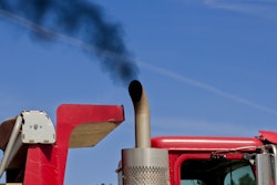 Truck emissions smoke