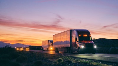 Trucks on highway