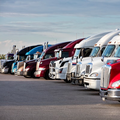 Group of trucks parked