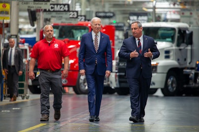 President Biden visits Mack Trucks