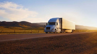 Truck on isolated highway