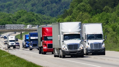 Trucks on highway