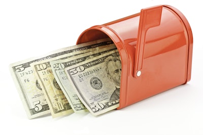 Cash in a mailbox