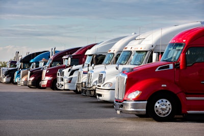 Used trucks parked in lot