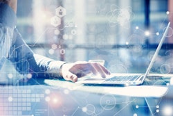 Stylized image man on laptop