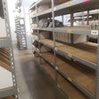 Transerve empty warehouse shelves