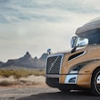 Volvo truck in desert