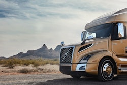 Volvo truck in desert