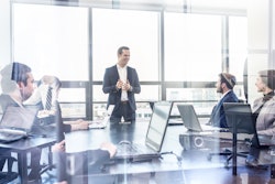 People in office meeting