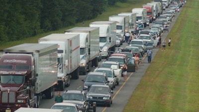 Trucks on highway