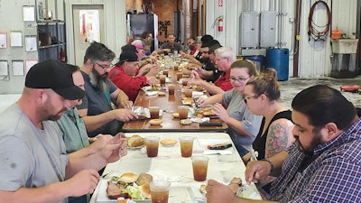 Texas Trucks Direct eating lunch.