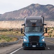 Daimler Torc autonomous truck driving.